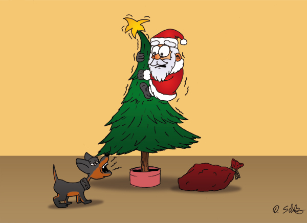 Bildergebnis für comic weihnachten hund